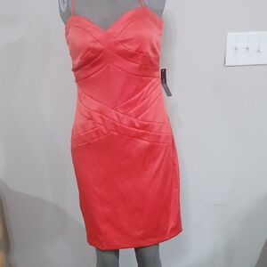 Bisou Bisou Strapless Coral Dress